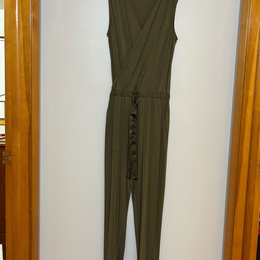 Heartloom Khaki Sleeveless Jumpsuit